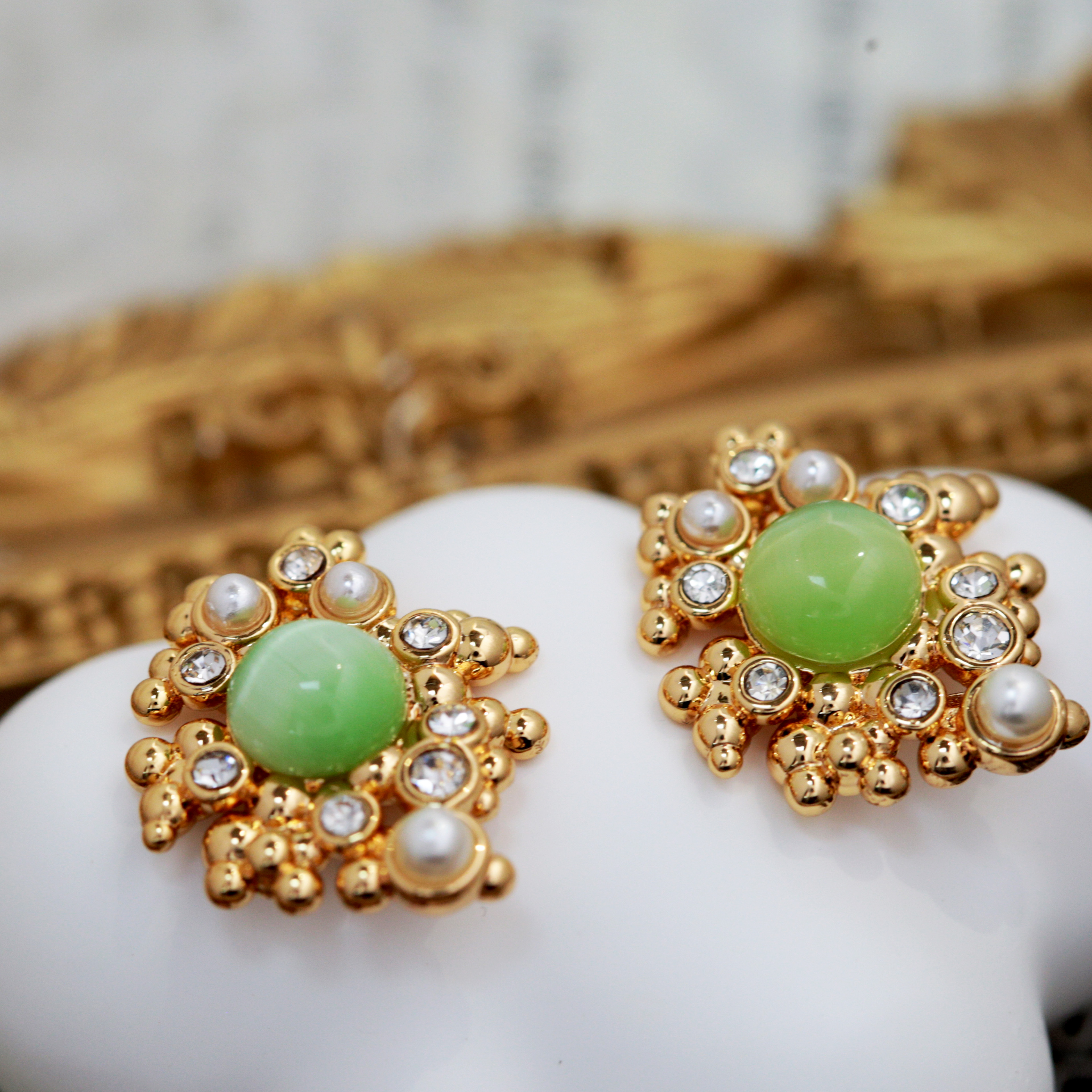 Baroque Moonstone Small Earrings