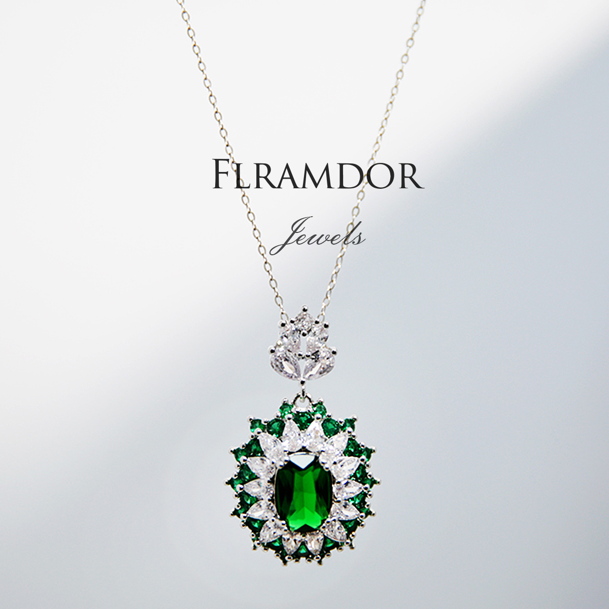 Green gemstone necklace