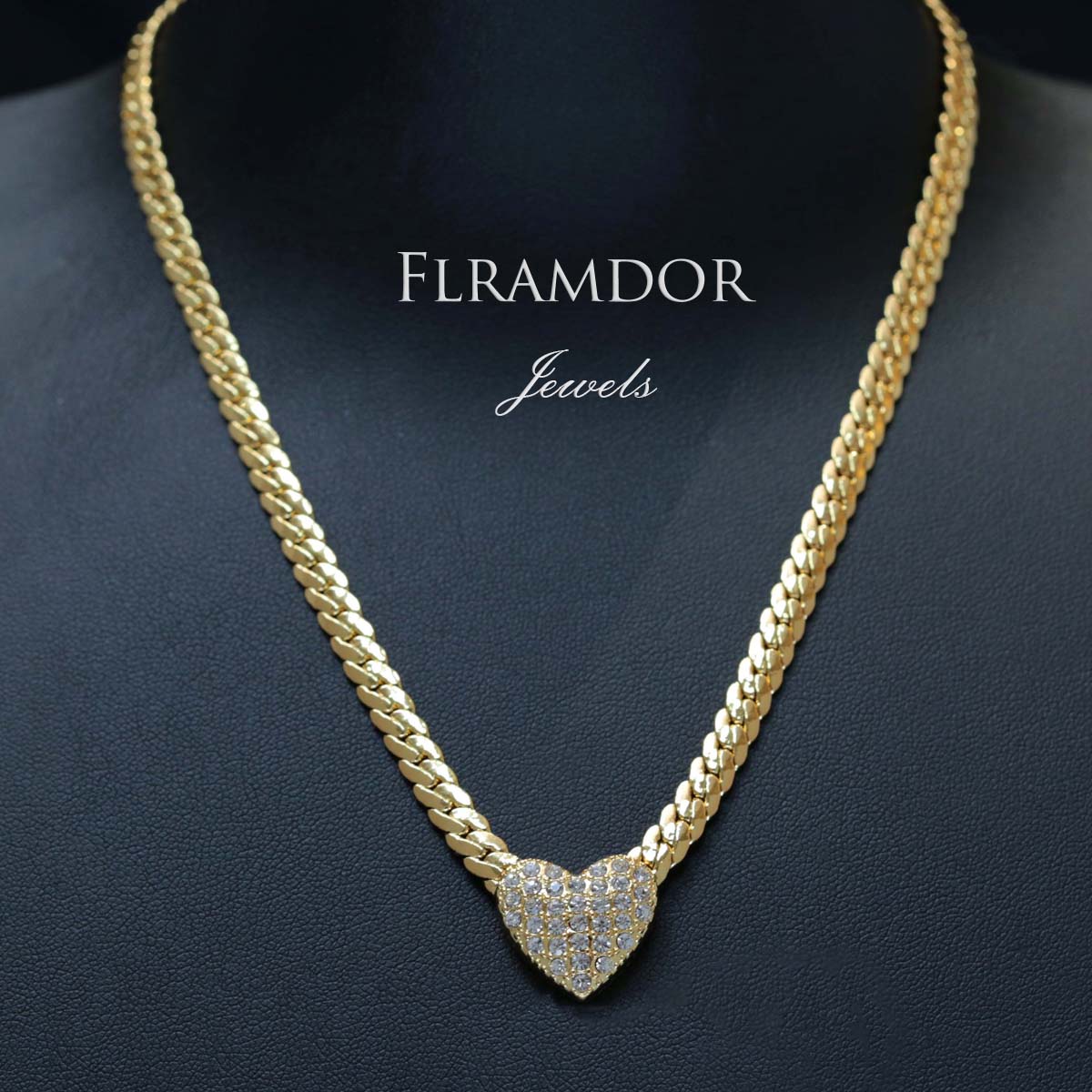 Heart-shaped snake bone chain