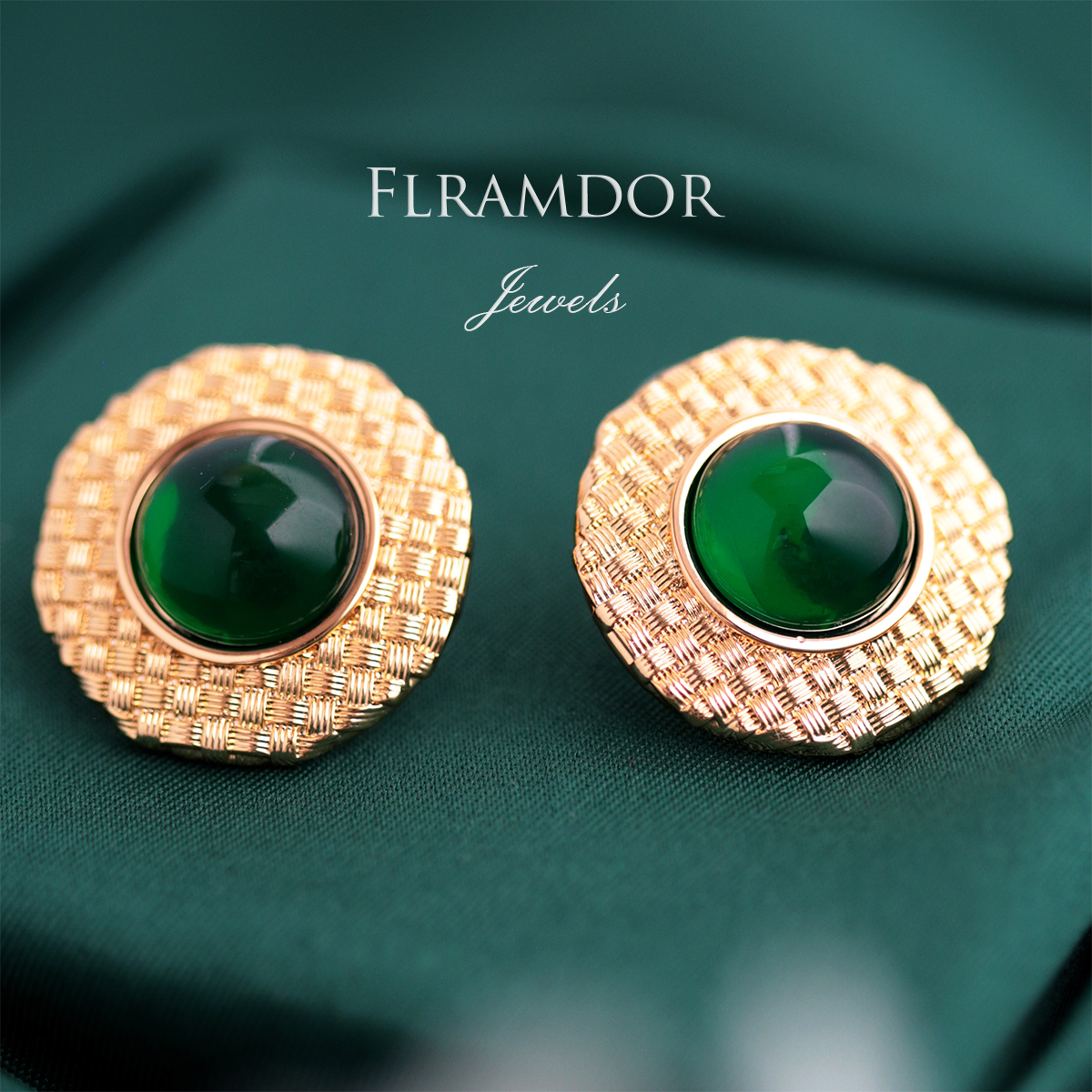 Green Eye Earrings