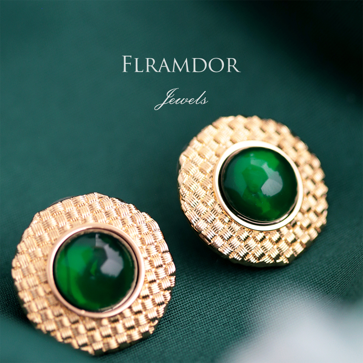Green Eye Earrings thumbnail 3