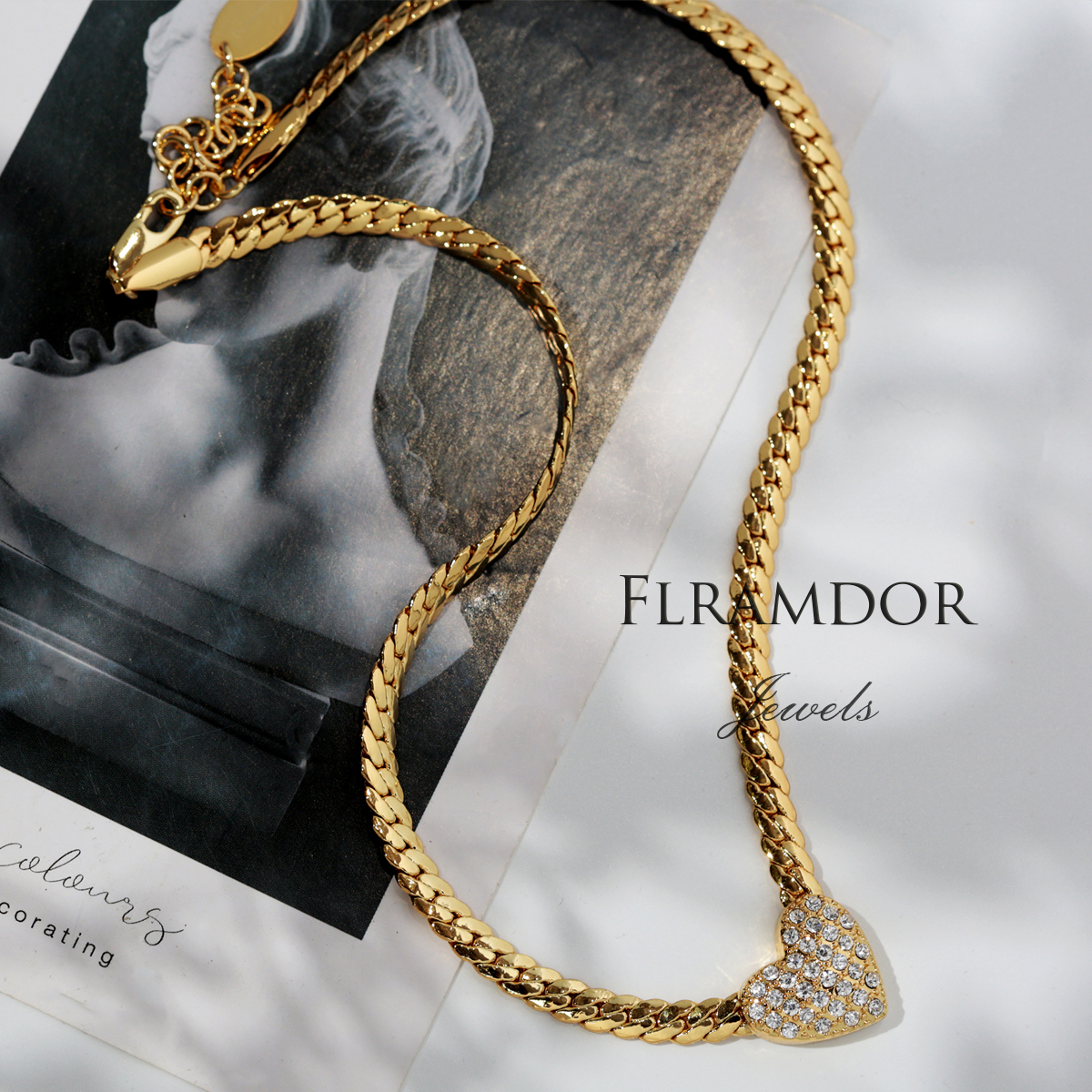 Heart-shaped snake bone chain thumbnail 4