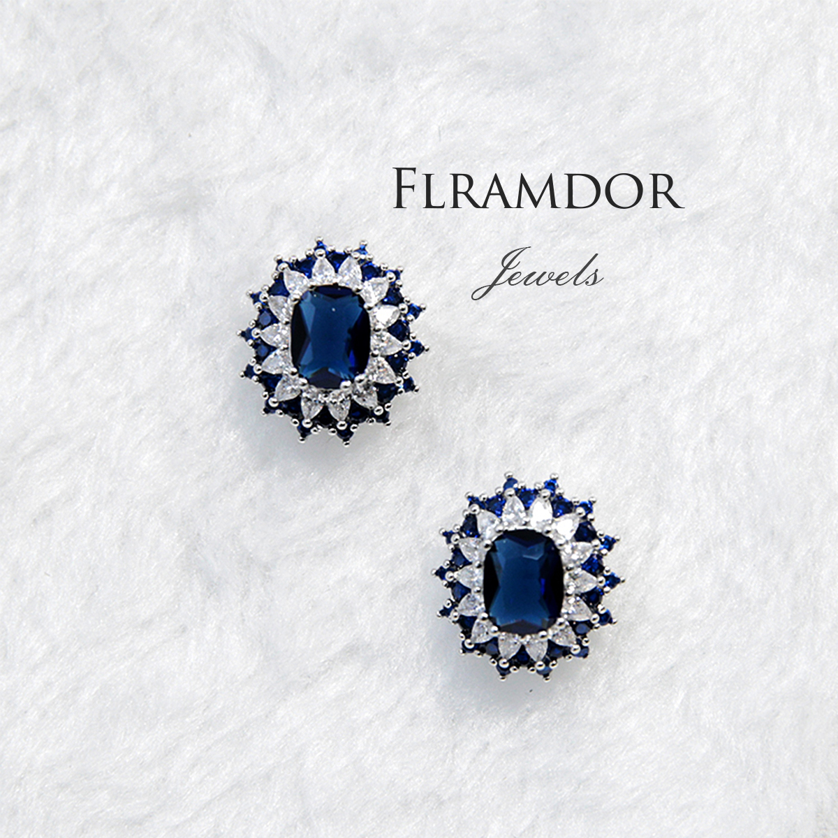 Blue gemstone earrings thumbnail 4
