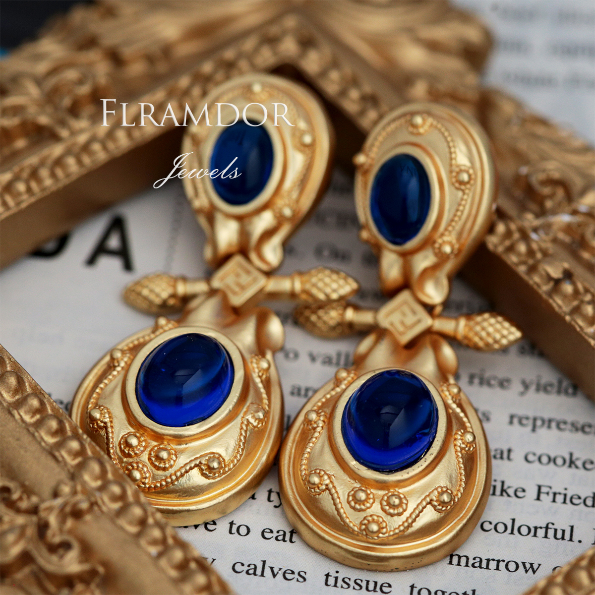 Classical Mediterranean Blue Earrings thumbnail 4