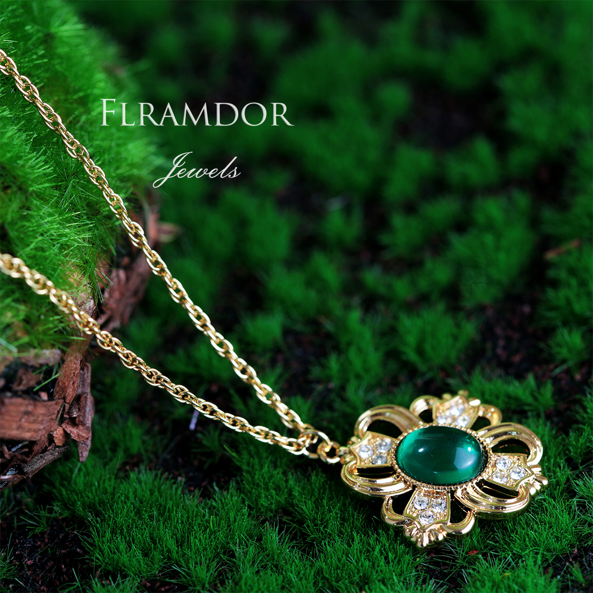 Benjamin Green Glaze Vintage Necklace thumbnail 5