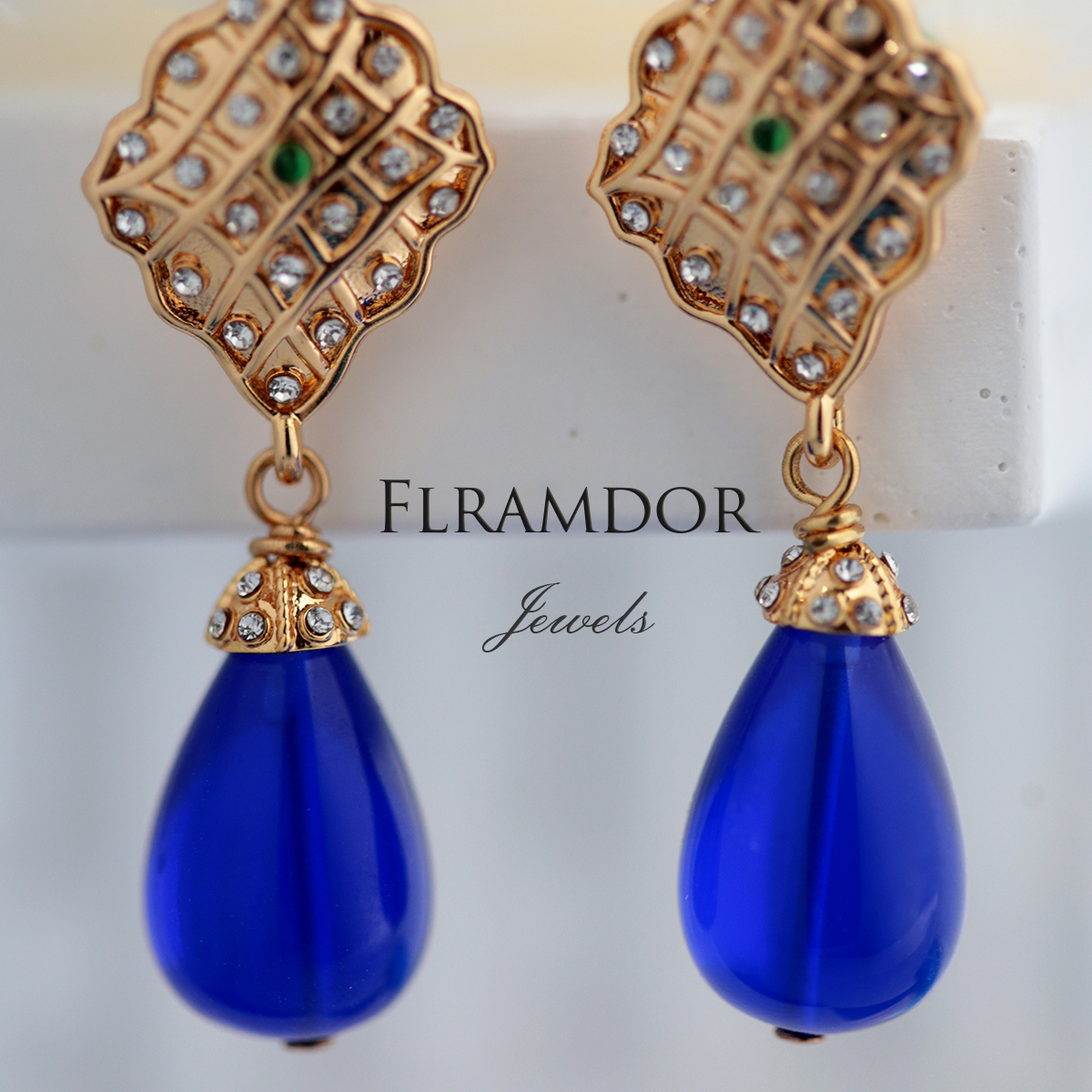 Sea blue earrings thumbnail 5