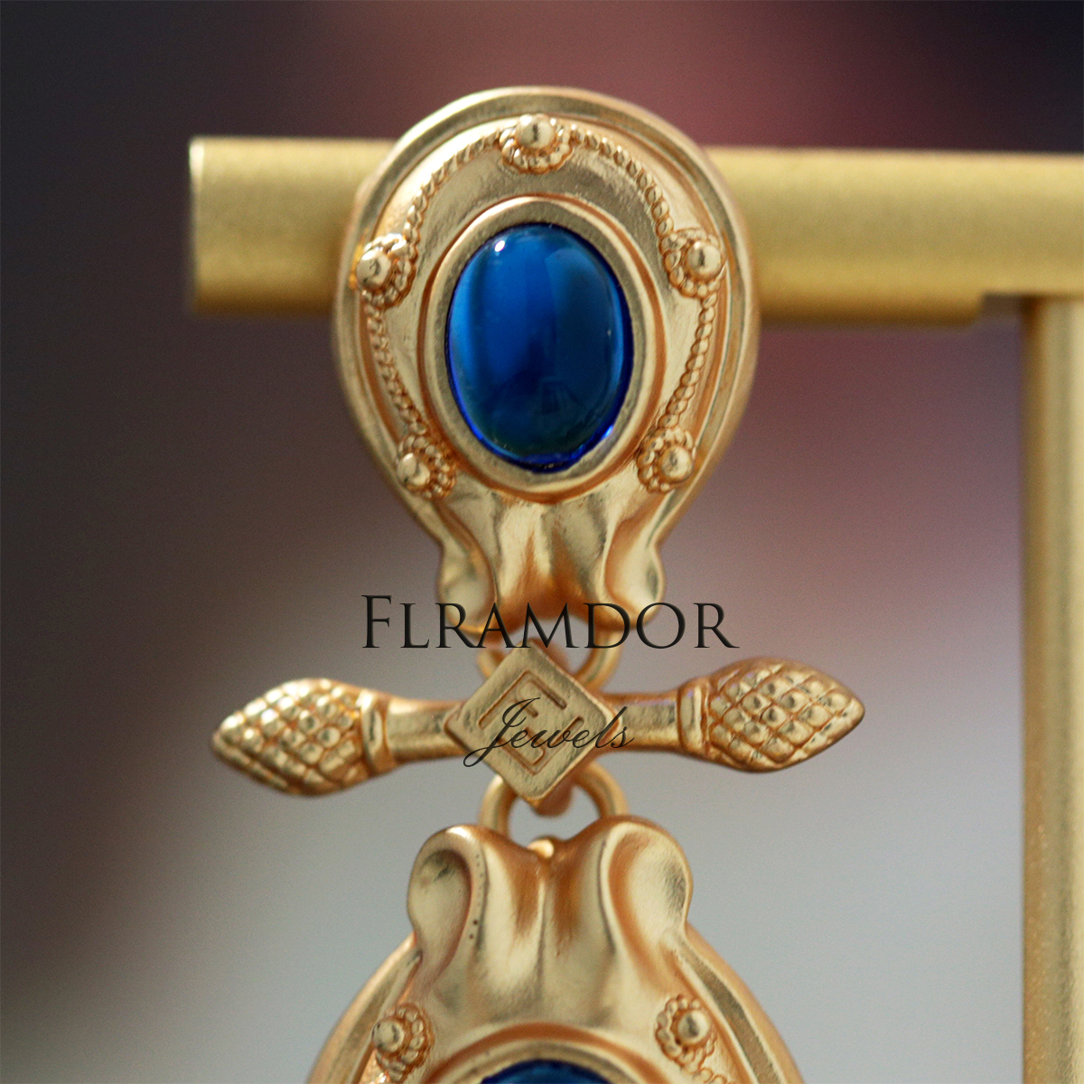 Classical Mediterranean Blue Earrings thumbnail 6