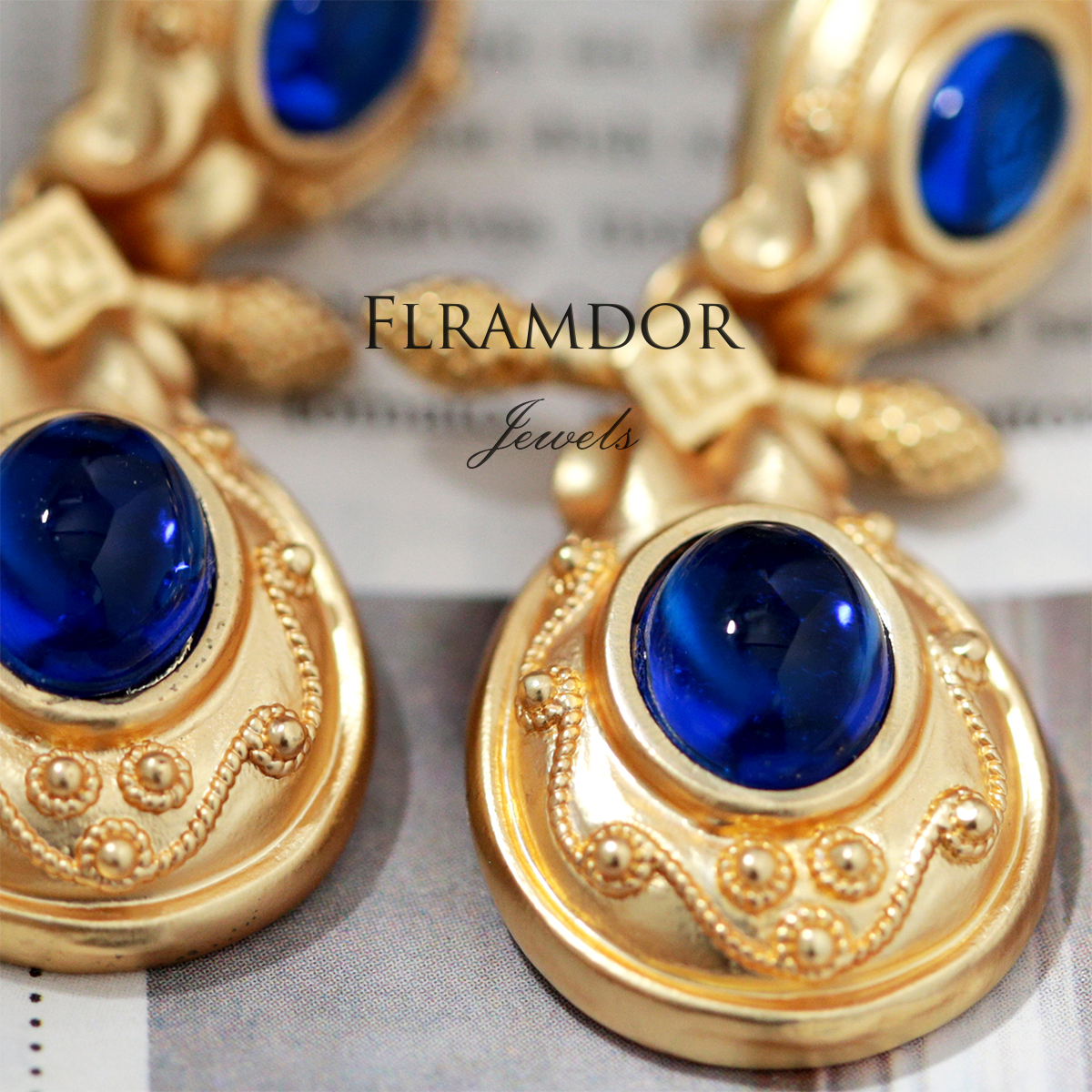 Classical Mediterranean Blue Earrings thumbnail 7