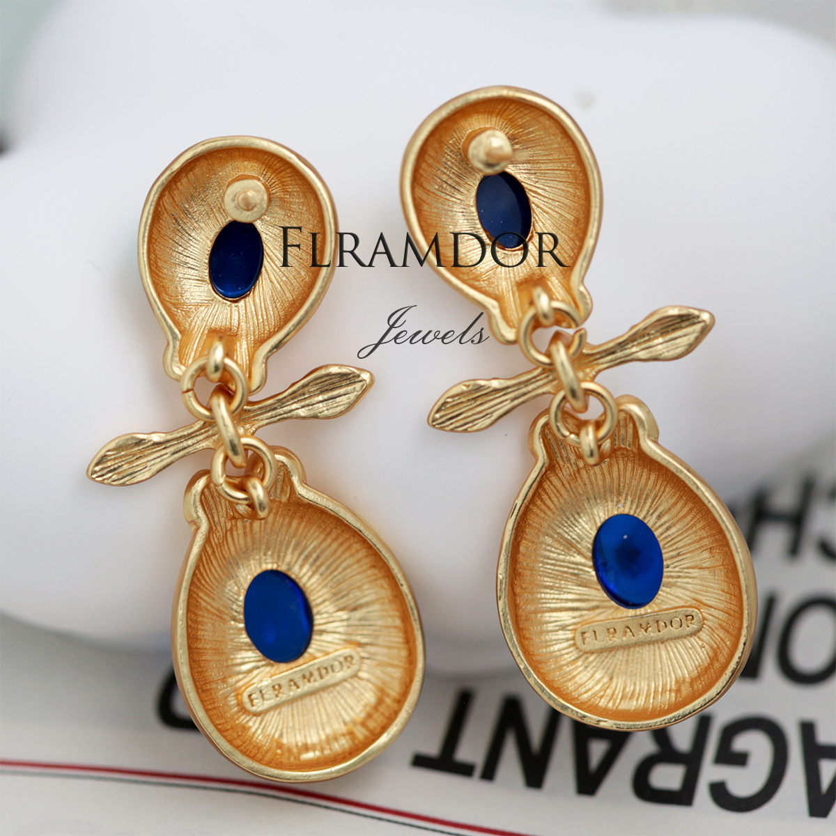 Classical Mediterranean Blue Earrings thumbnail 8