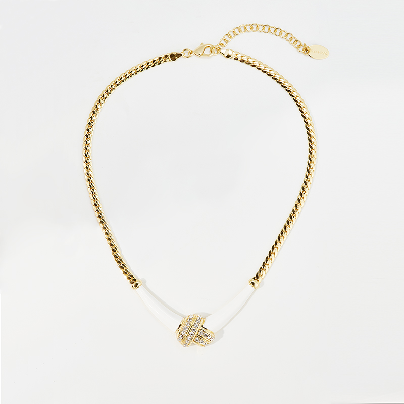 White Retro Snake Chain