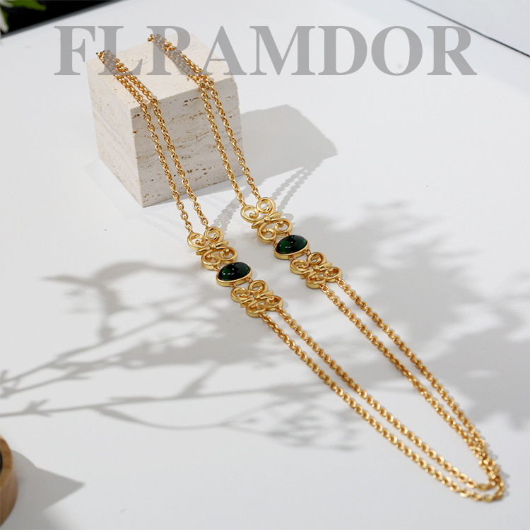 Twin Star Retro Glaze Necklace thumbnail 6